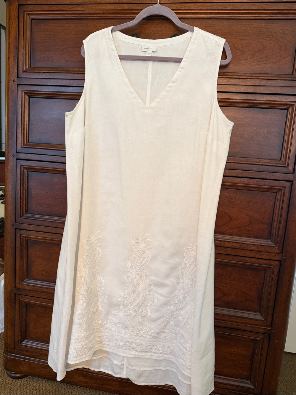 Pure White Pure J Jill XL Lined Linen Sundress